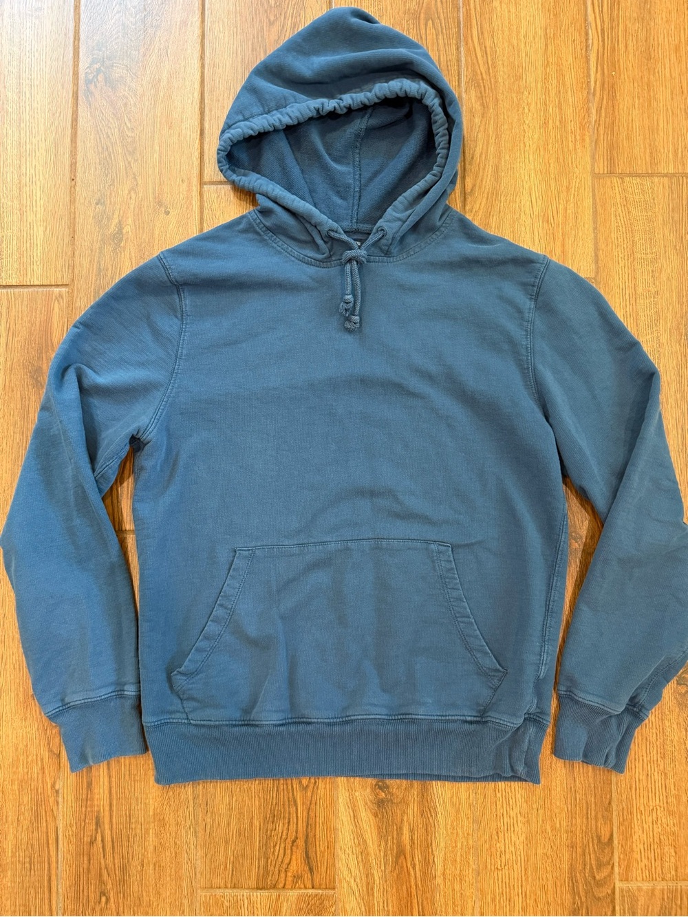 J.CREW Authentic Fleece Men’s Blue Solid Pullover Hoodie Fleece Size M